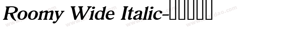 Roomy Wide Italic字体转换